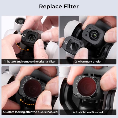 K&F Concept Mini 3 Pro Variable ND32-512 (5-9 Stop) ND Filter Compatible with DJI Mini 3 Pro, 28 Multi-Coated Mini 3 Pro Accessories - style: ND32-512