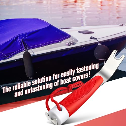 Enhon Boat Canvas Snap Tool, Dual-Ended Stainless Steel Remover Blue - color: Red