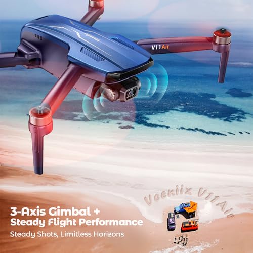 Veeniix V11Air 6K Drone with Camera for Adults + 4 Pcs Original High-Durability Propellers