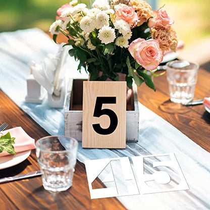 2 Inch Number Stencils Plastic Number Stencils Reusable Digital Painting Templates for Cake Stencil Address Templates - size: 2 Inch