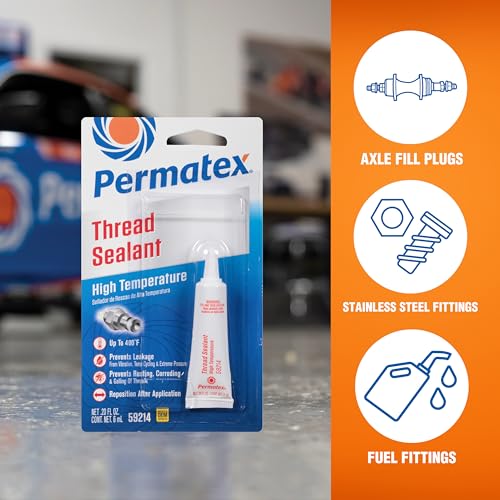 Permatex 59214 High Temperature Thread Sealant, 6 ml Tube - size: 6 ml, style: High Temperature Thread Sealant