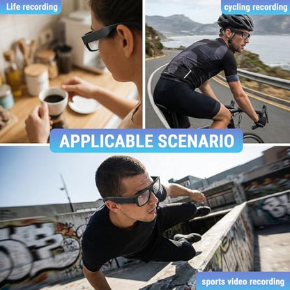 Smart Glasses with Camera 1080P HD Video Recording Sports Action Eyewear