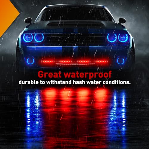 Nilight 6LED Emergency Strobe Lights 4PCS Red - color: Red
