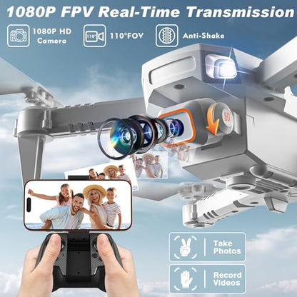 KGF Kids Drone with Camera,1080P HD Mini Drone for Beginners Kids & Adults - color: Blue