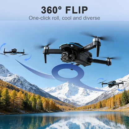 Drone with Camera for Kids Adults Beginners FPV RC Mini Drone One-Key Take Off/Landing 3 Speeds