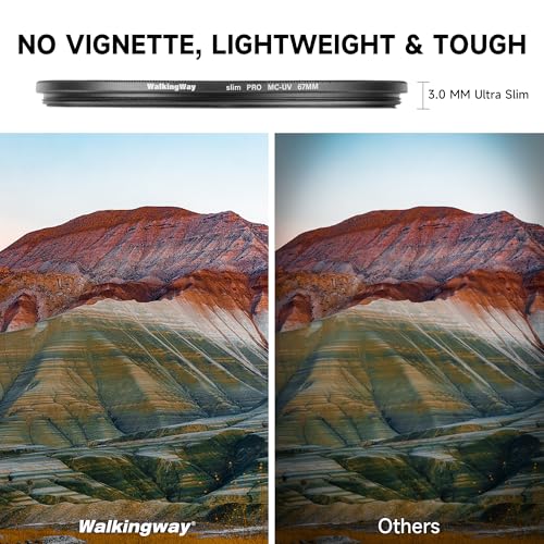 Walking Way 72MM MC UV Lens Protection Filter/Slim UV Lens Filter/HD Optical Glass Aluminum Alloy Made 28 Layer Nano-Coatings Camera Ultraviolet Filter/Water Repellent/Scratch Resistant - size: 72MM