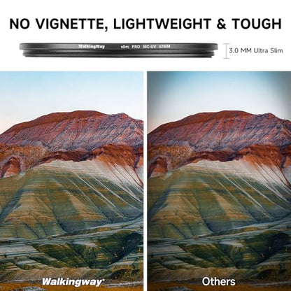 Walking Way 77MM MC UV Lens Protection Filter/HD Optical Glass Aluminum Alloy Made 28 Layer Nano-Coatings Camera Ultraviolet Filter/Water Repellent/Scratch Resistant - size: 77MM