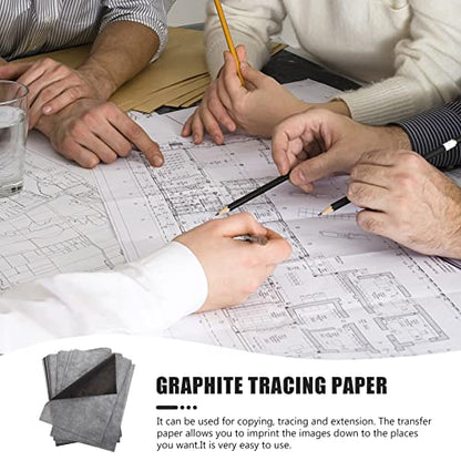 Beatifufu A4 Carbon Transfer Paper Sheets One-Side Graphite Copy Paper for Tracing Drawing Writing Pattern Transfer DIY Crafts Art Design and Imprinting