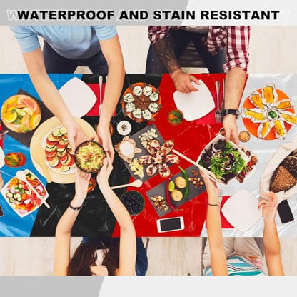 Boao 12 Plastic Elastic Fitted Tablecloths, 6 Ft, 72 x 30 Inch, Clear - color: Clear, size: 6 Ft, 72 x 30 Inch