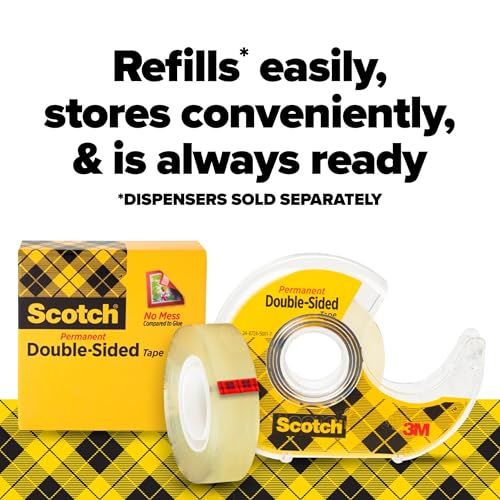Scotch Double Sided Tape, Alternative to Scrapbooking Tape - size: 2 Rolls