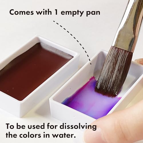 Kuretake Gansai Tambi GRANULATING COLORS, 5 Color Set, Made in Japan - style: Granulating