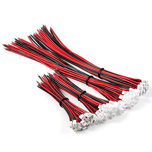 CHANZON 30Pairs Jst PH 2.0 mm Pitch 22AWG 2 Pin Plug Connector 10cm & 20cm - color: PH2.0mm, size: 10cm & 20cm set