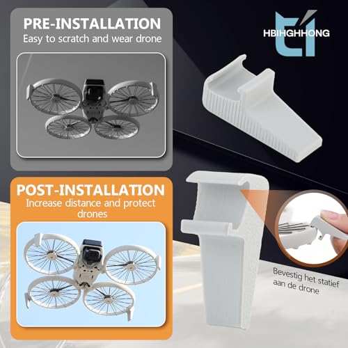 for DJI Flip Extension Landing Gear Drone Accessories for DJI Flip Increased Heightening Bracket Landing Legs Protector Rear Bracket（1 Pair）