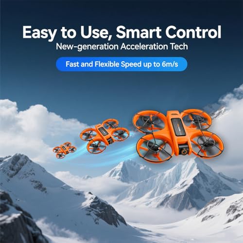 Upgraded Drones with Camera 2K for Adults & Beginners, 4.5inch LCD Screen Remote Control with Gesture Control, Brushless Motor FPV Drone, Follow Me, Auto Hover, 2 Batteries 30 Mins Flight, Includes Carry Case