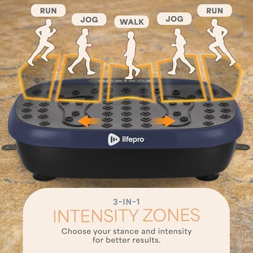 Lifepro HexaPlate Lite Compact Vibration Plate with Magnetic Acupoints - color: Blue