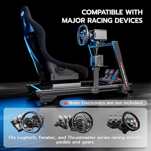 ARES WING 8040 Aluminum Profile Racing Simulator Cockpit with Racing Seat
