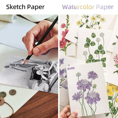 50Pack Foldable Blank Watercolor Cards with Envelopes 4 x 6 Inch - color: 50 Right Angle