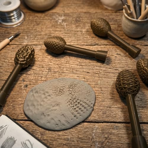 13Pcs Clay Texture Sticks Set, 13 Different Pattern Embossing Rollers for Polymer Clay Pottery Ceramics, DIY Sculpting Tools for Adult Craft Projects Home Decor Art Supplies