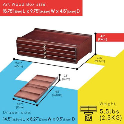 MEEDEN Art Supply Storage Box: 4 Drawers Pencil Organizer Craft Storage - size: 4 Layer Drawers