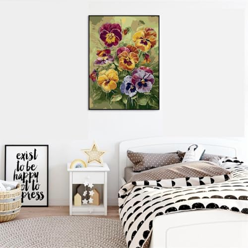 VIGEGU Flowers Paint by Numbers Kit for Adults Beginner 16x20 Inch - color: MT6177