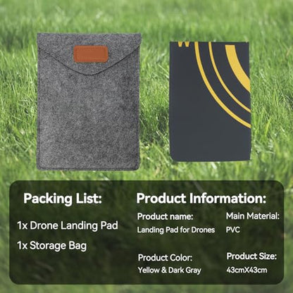 Drone Landing Pad, Universal Waterproof Portable Fast-Foldable Helipad for DJI Mini 5 Pro/4/3/2 SE/4K/DJI Neo/Flip/Mavic 3/RC Quadcopters (16.93inch/43cm)