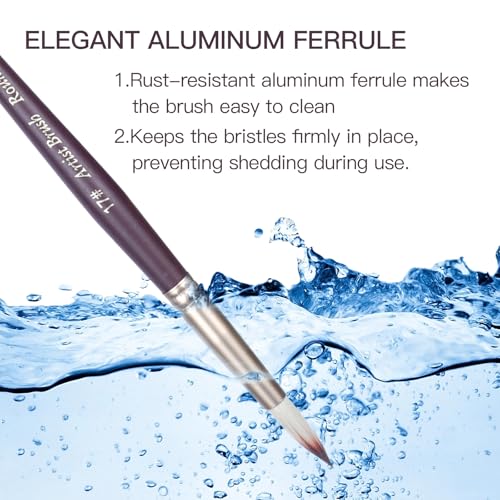 23pcs Paint Brush & Palette Knife Set with Waterproof Roll Up Case - color: Purple