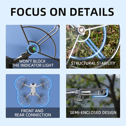 Propeller Guard Circle for DJI MINI 4 Pro Drone Propellers Anti-Collision Bumper Blade Protection Shield Cover