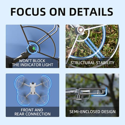 Propeller Guard Circle for DJI MINI 4 Pro Drone Propellers Anti-Collision Bumper Blade Protection Shield Cover