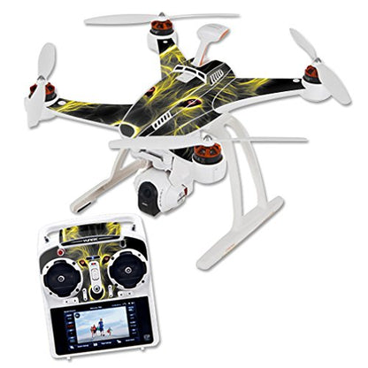 MightySkins Skin Compatible with Blade Chroma Quadcopter Drone wrap Cover Sticker Skins Neon Wolf