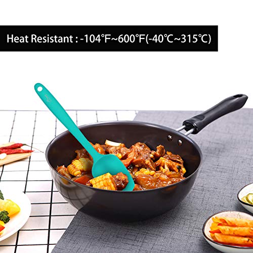 HOTECSilicone Rubber Spatula Set, Multicolor, Set of 5 - color: Multicolor