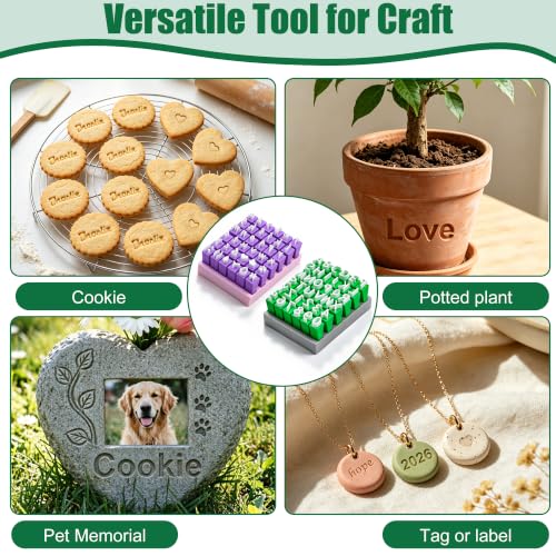 Alphabet Stamps Set for Clay | 74Pcs 1/2"/12.7mm Pottery Letter Stamps