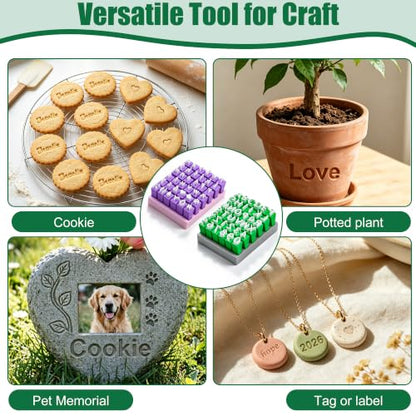 Alphabet Stamps Set for Clay | 74Pcs 1/2"/12.7mm Pottery Letter Stamps