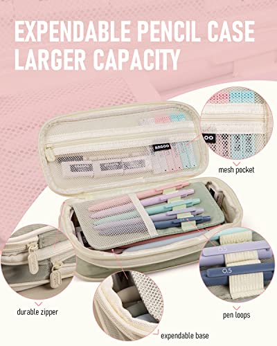 Nicpro 6PCS Art Mechanical Pencils Set 39 PCS Aesthetic School Supplies with Big Capacity Pen Case