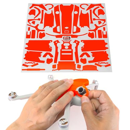 WRAPGRADE Skin Stickers Compatible with DJI Mini 4 Pro | Full Wrap (Titanium) - color: Titanium