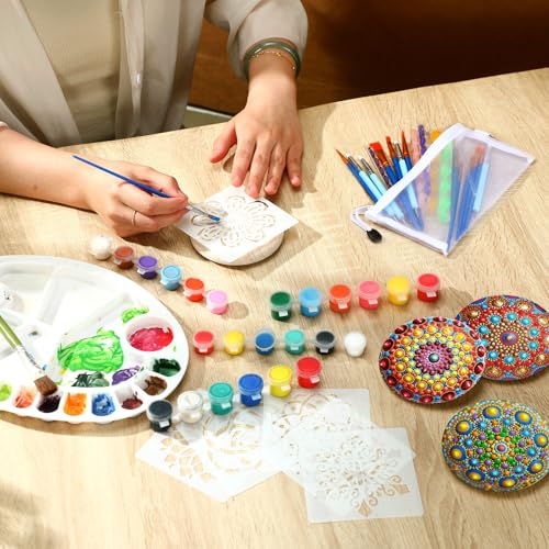 Weysat 44 Pcs Mandala Rock Painting Tools Mandala Dotting Kit DIY Crafts