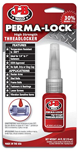 J-B Weld 27113 Perma-Lock High Strength Threadlocker - Red - 13 ml - color: Red, size: 13 ml