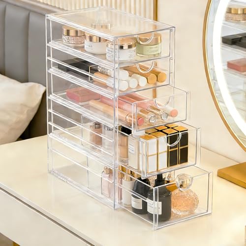 Prsildan Hair Accessories Organizer Acrylic Drawer with 5 Small Drawers - size: 5 Drawers