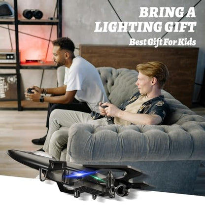 4DRC RC Planes Remote Control Airplanes for Kids, Foam Remote Control Planes for Kids Adults Beginners, Remote Control Helicopter Fighter Jet Drones for Kids Adults, 360° Flip Easy to Fly - color: Black-2batteries
