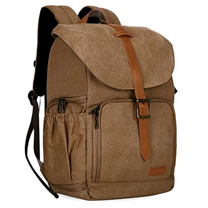 BAGSMART Camera Backpack DSLR Camera Bag Backpacks for Photographers - color: C-khaki[single Buckle]