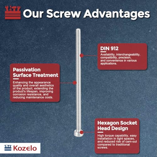 Socket Head Cap Screws M3-0.5x70mm 304 Stainless Steel Silver 10pcs - size: M3-0.5x70mm