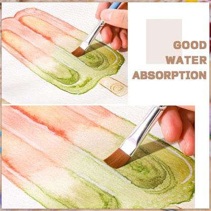 100 Sheets Watercolor Paper 8.5 x 11 in, 300 GSM, Deckled Edge - size: 8.5 x 11 in