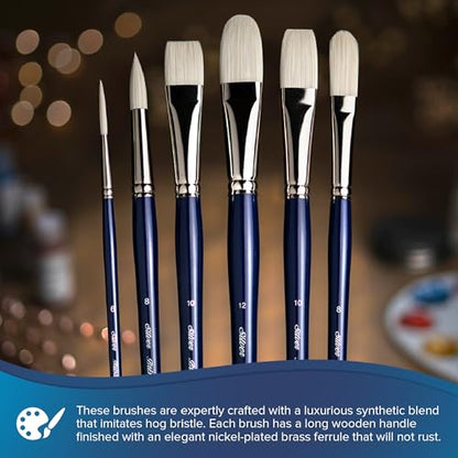 Silver Brush Limited Bristlon Multi-Length Filbert Oil Paintbrush Set, 5pc - color: Multilength Filbert Set, size: 5 count