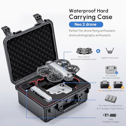 STARTRC NEO 2 Case,Waterproof Hard Carrying Mini Case for DJI Neo 2 Accessories for RC-N Controller【NOT for RC 2/RC】