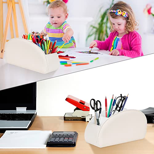 SITHON Remote Control Holder with 5 Compartments - color: Beige, size: Small
