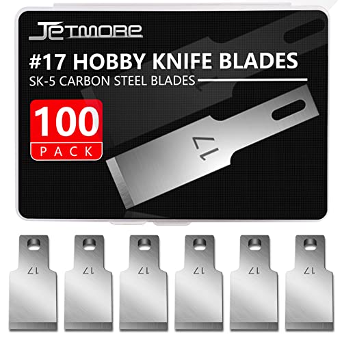 JETMORE 100 Pack Exacto Blades Refills #17 Craft Hobby Knife Blades for Art - size: #17