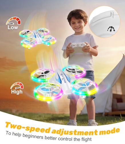 Mini Drone for Kids & Beginners- Kids Drone Mini Flying Toy with 360° Flips, LED Lights, 3 Batteries, 27 Mins Flight Time, One Key Takeoff Indoor Drones Mini RC Drones Gift for Boys and Girls