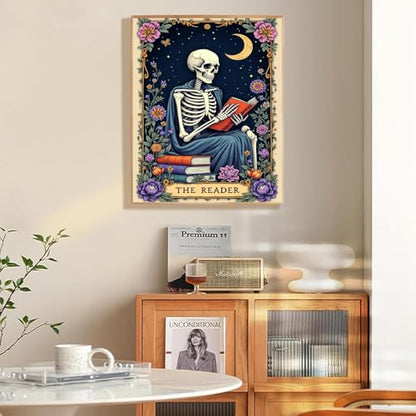 Skull Diamond Art Kits for Adults Funny Diamond Painting Kit for Beginner - color: DP03845