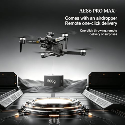 AE86ProMax Drones with camera for Adults 4k,3 Batteries Carbon - color: Carbon Fiber