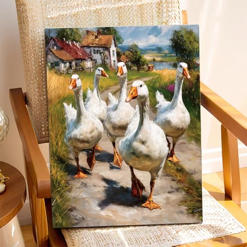 XTCIXAL Paint by Numbers Kit for Adults, Duck, 16X20 Inch - color: 03-Duck