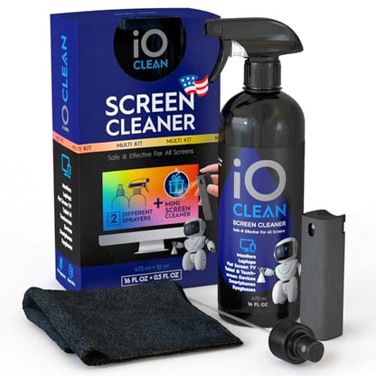 Screen Cleaner Spray (16oz + mini Cleaner) – Best Large Cleaning Kit for - size: 16 Fl Oz + 0.3 Fl Oz